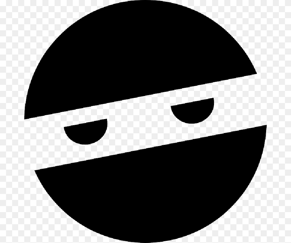 Face Abstract Black Hidden Logo Ninja, Disk Png Image