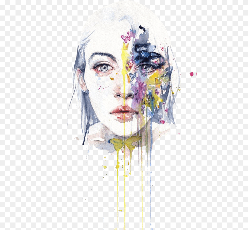 Face Art Download Agnes Cecile Miss Bow Tie, Painting, Graphics, Modern Art, Adult Png Image
