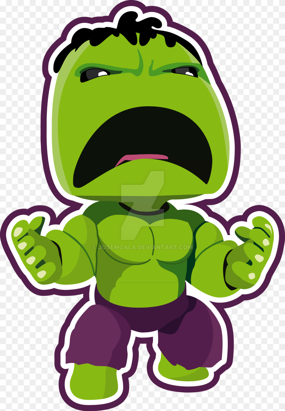 Face At Getdrawings Com For Personal Cute Hulk Clipart, Sticker, Purple, Baby, Green Free Png Download