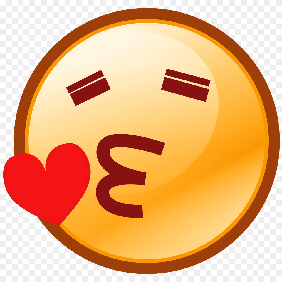 Face Blowing A Kiss Emoji Clipart, Logo, Symbol, Text Png Image