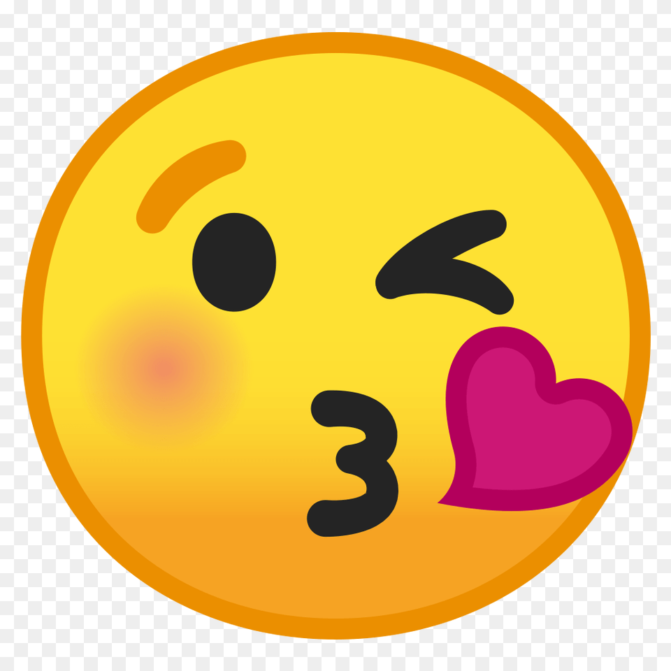 Face Blowing A Kiss Icon Noto Emoji Smileys Iconset Google, Astronomy, Moon, Nature, Night Png Image
