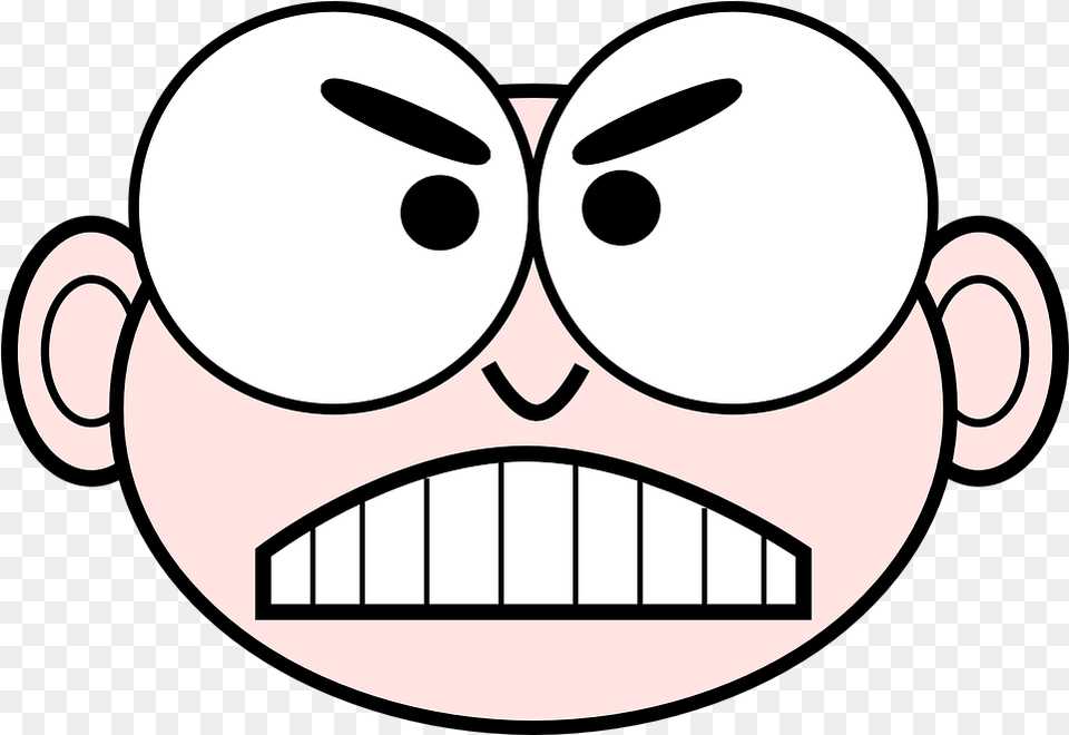 Face Cartoon Angry Vector Graphic On Pixabay Analytics Jokes, Stencil, Head, Person Free Transparent Png