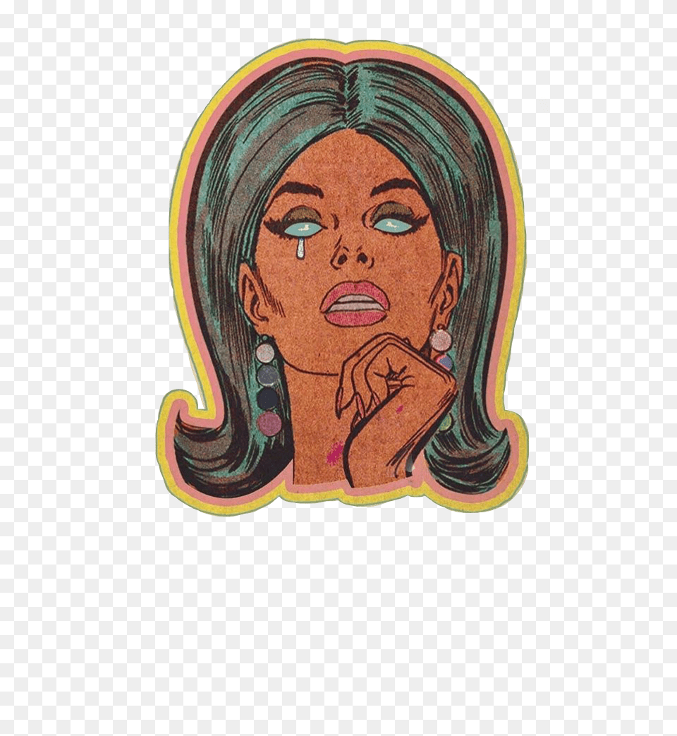 Face Cartoon Popart Trippy Woman Girl Freetoedit Illustration, Art, Drawing, Adult, Person Png Image