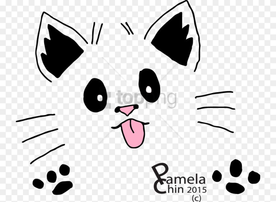 Face Cat Images Background, Stencil Free Transparent Png