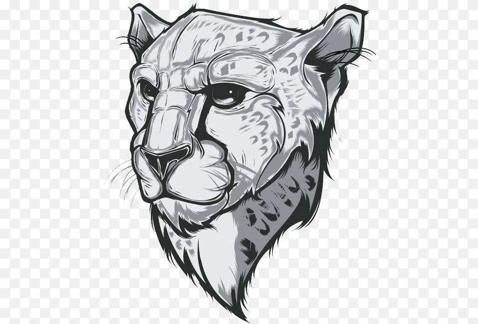 Face Cheetah Logo Design, Art, Drawing, Adult, Male Png