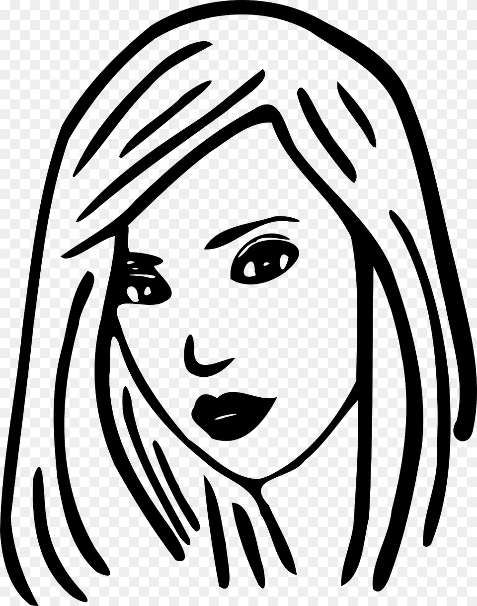 Face Clipart Black And White, Art, Head, Person, Photography Free Transparent Png