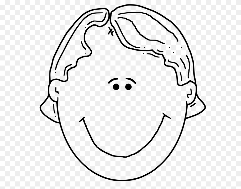 Face Drawing Child Human Head, Gray Png