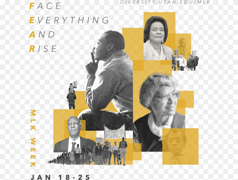 Face Everything And Rise Mlk, Person, Art, Collage, People Png Image