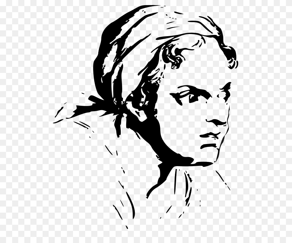 Face Expression Woman 15 Bw, Silhouette Free Transparent Png