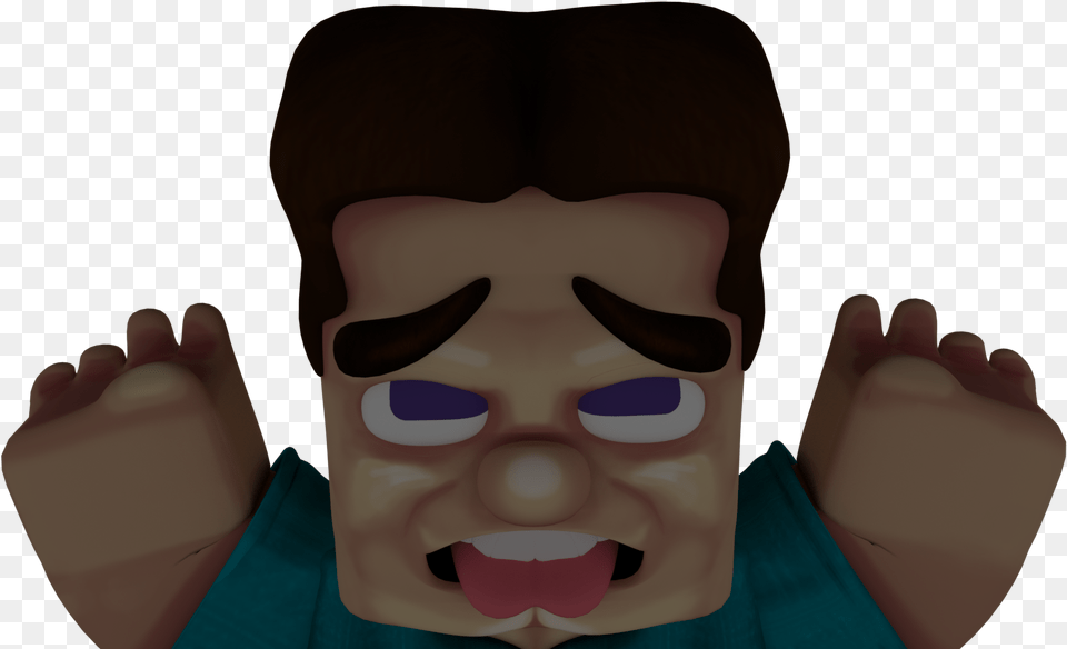 Face Facial Expression Head Glasses Forehead Nose Animation Minecraft Steve Ahegao Face, Body Part, Finger, Hand, Person Png Image