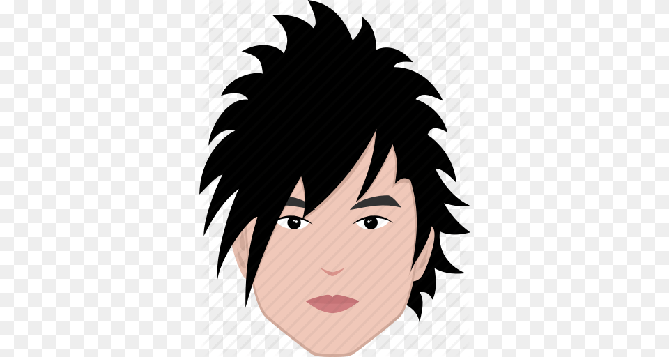 Face Funky Hair Hairstyle Man Punk Rocker Icon, Adult, Publication, Person, Head Png Image