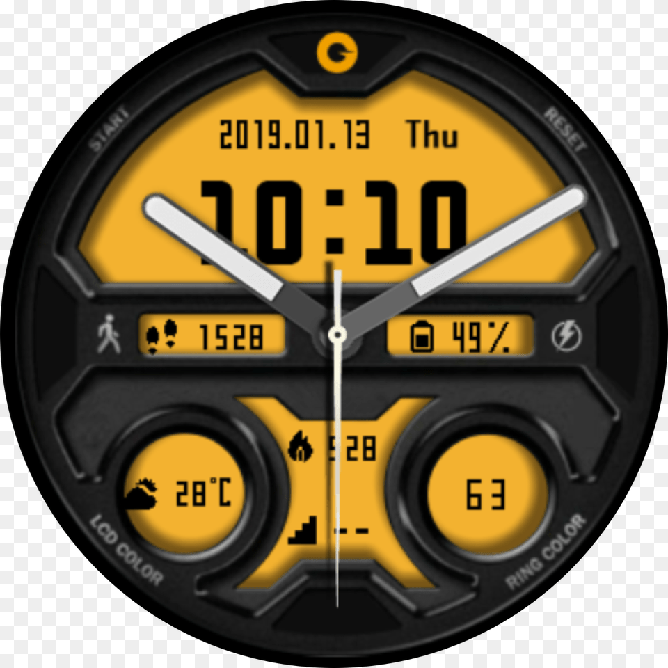 Face Gear Inspired Wall Clock, Wristwatch Free Png