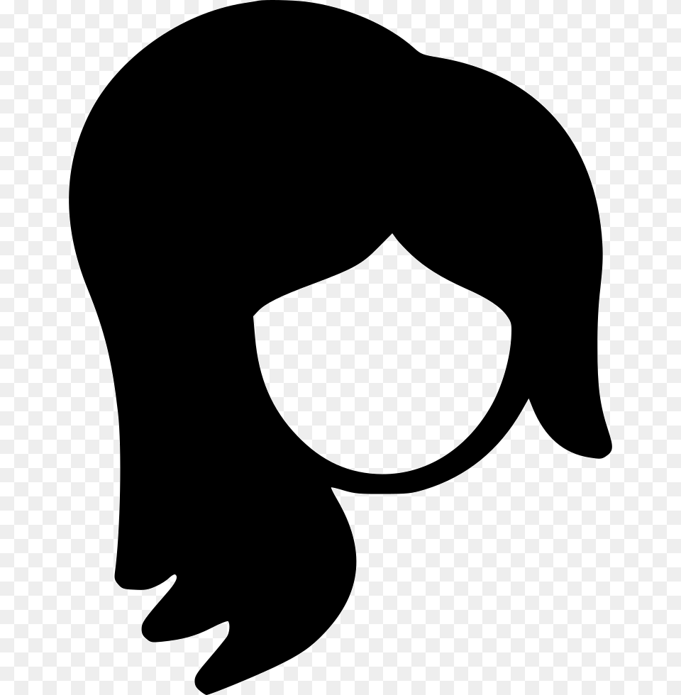 Face Girl Fold Hair Hairstyle Beauty Fashion Svg Hairstyle, Silhouette, Stencil Free Png