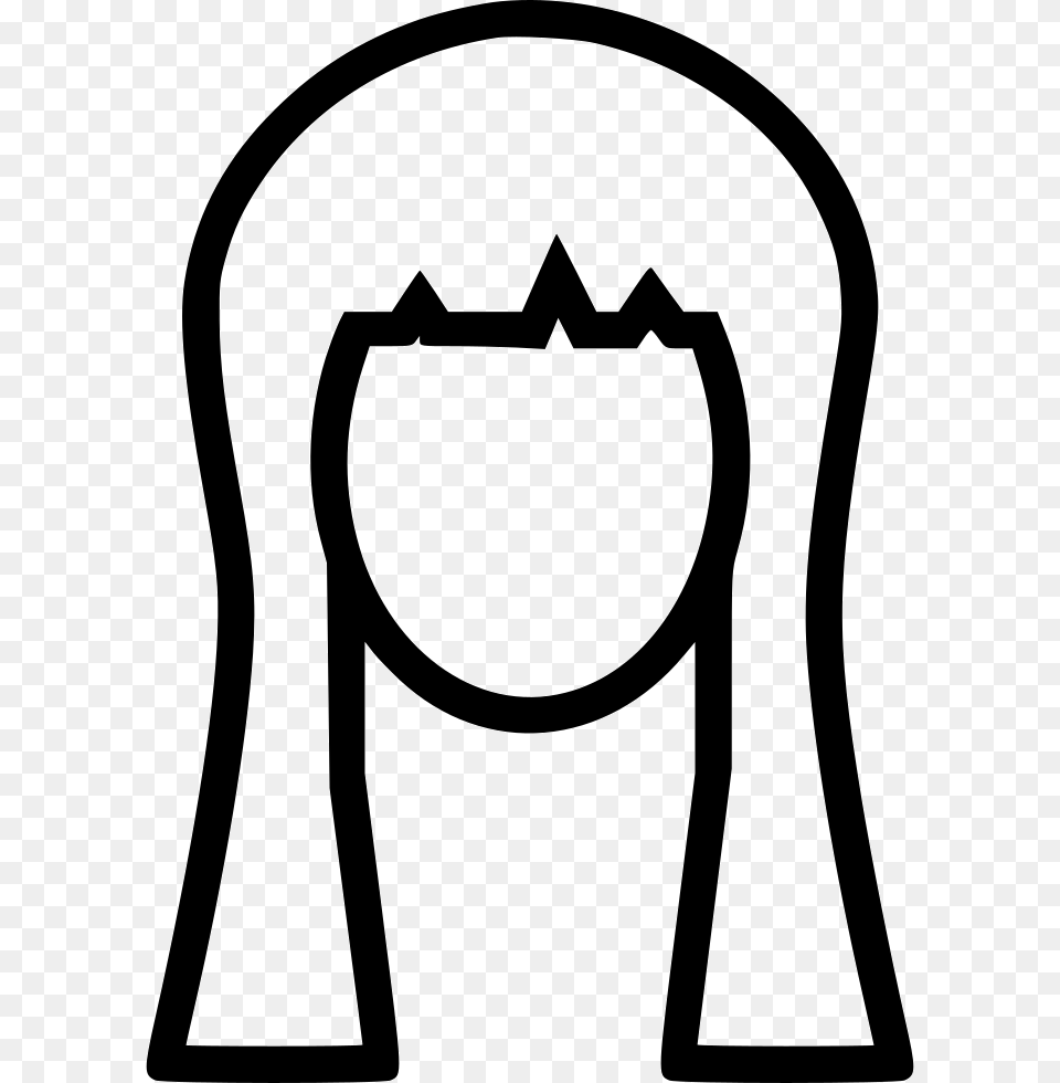 Face Girl Long Hair Hairstyle Beauty Treatment Hair, Stencil, Logo, Bow, Weapon Free Transparent Png