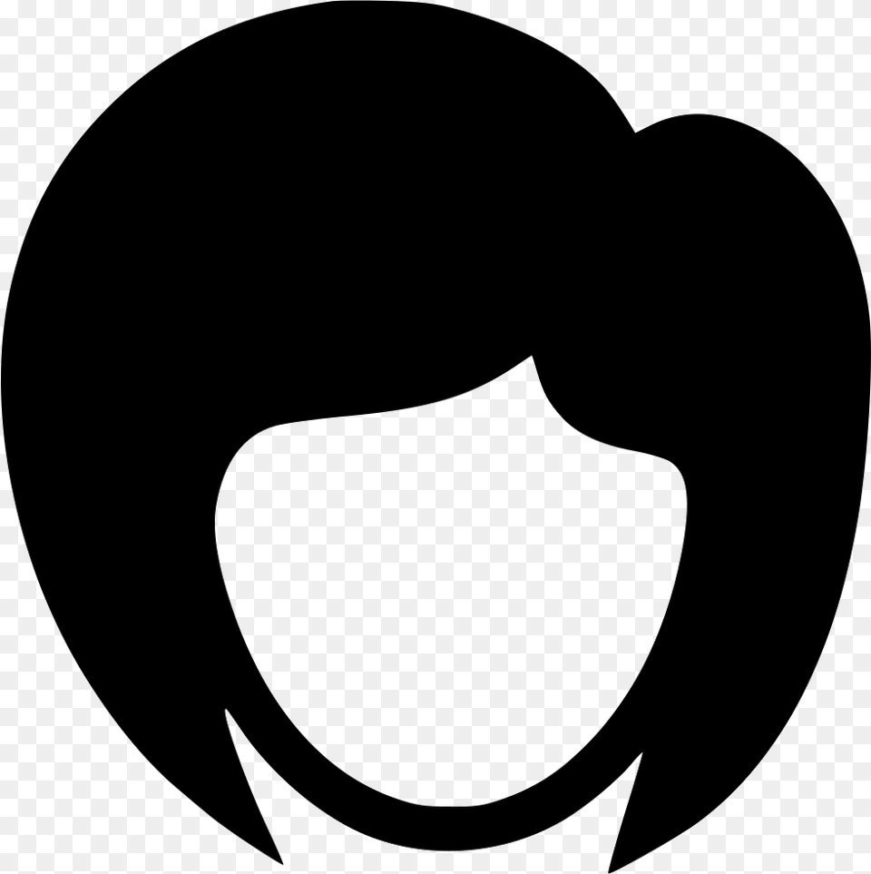 Face Girl Short Hair Fashion Hairstyle Cutting Icon, Stencil Free Transparent Png