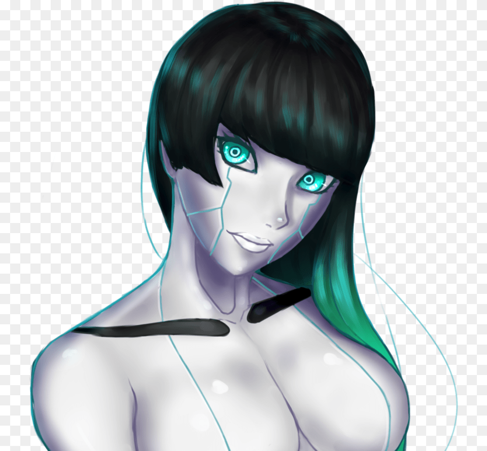 Face Hair Human Hair Color Nose Head Beauty Black Hair Sexy Anime Robot Girls, Adult, Book, Comics, Female Free Png Download
