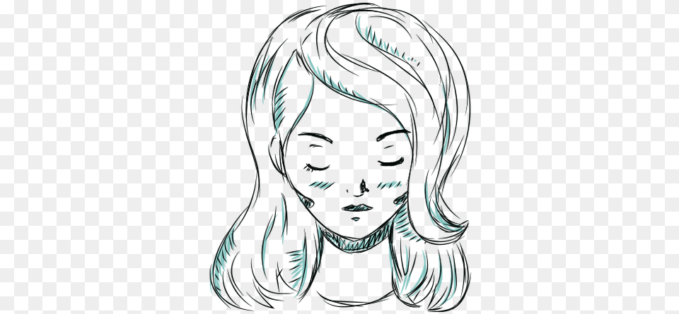 Face Hair Woman Line Illustration U0026 Svg Line Art, Drawing, Accessories, Jewelry, Earring Free Transparent Png