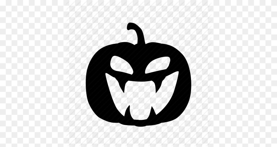 Face Halloween Pumpkin Scary Icon, Apple, Food, Fruit, Plant Png Image