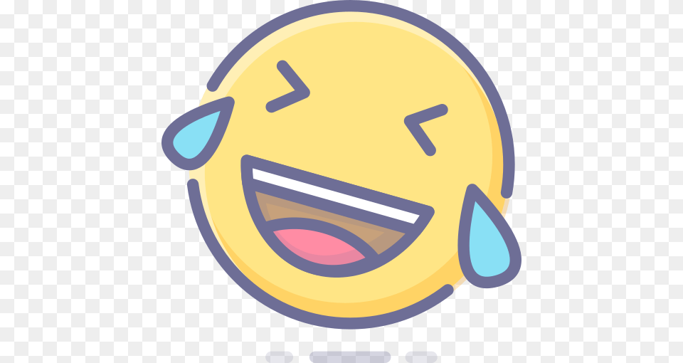 Face Joy Of Tears With Emoticon Emoji Icon Emoticon, Disk Free Png Download
