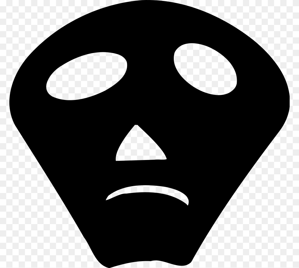 Face Mask Silhouette, Gray Png