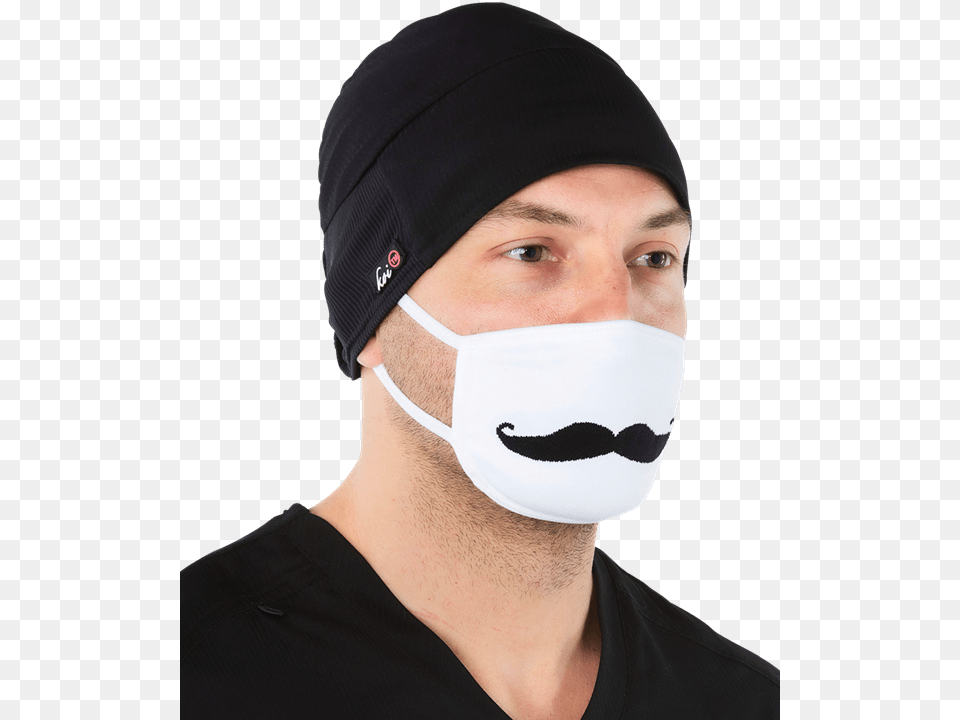 Face Mask With Mustache Face Mask With Mustache, Cap, Clothing, Hat, Adult Free Transparent Png