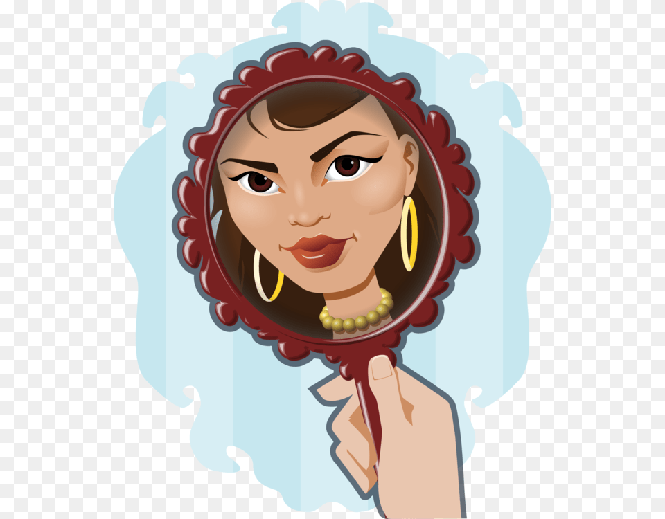 Face Mirror Woman Pretty Fairy Story Fairy Tale Woman Mirror, Accessories, Photography, Clothing, Earring Png
