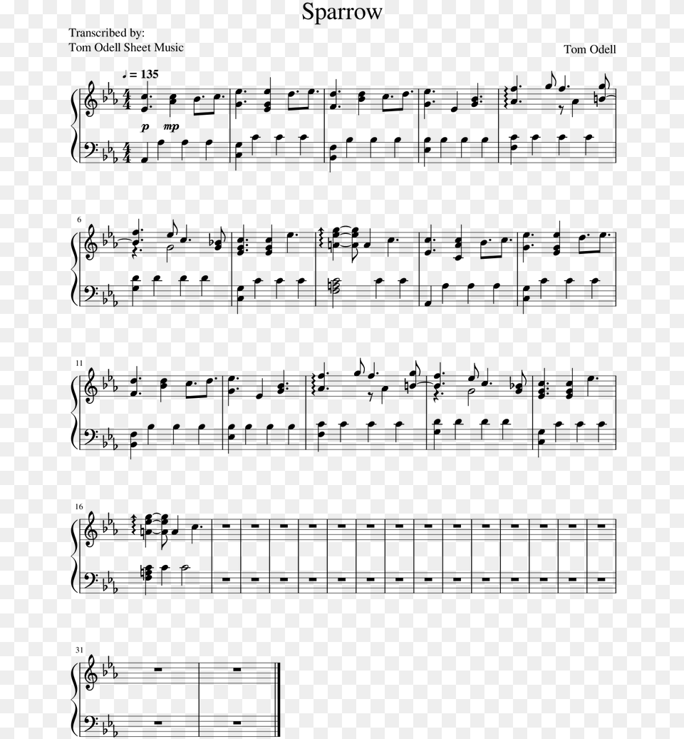 Face My Fears Piano Sheet Music, Gray Png Image
