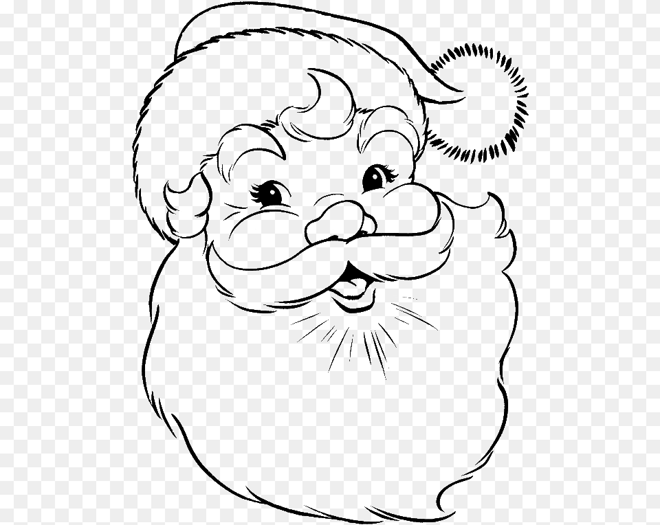 Face Of Santa Claus Coloring Pages Drawing Of Santa Claus Face, Art, Adult, Wedding, Person Free Png