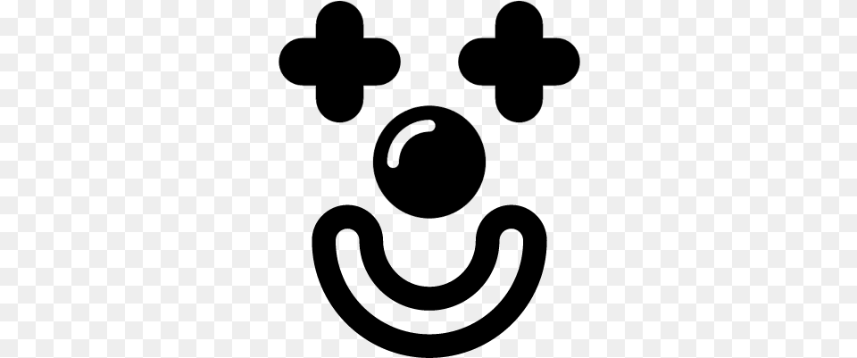 Face Of Smiling Clown Vector Clown Face Vector, Gray Free Png Download