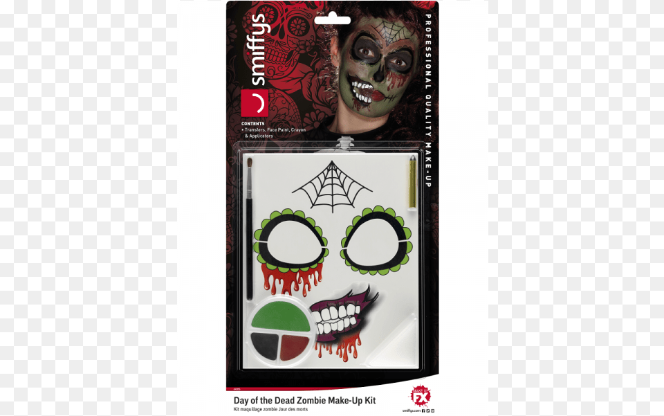 Face Painting Products Zombie Make Up Kit Day Of The Dead Zombie Makeup, Adult, Female, Person, Woman Free Transparent Png