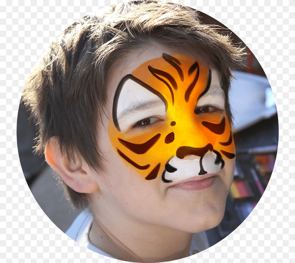 Face Painting Tiger, Adult, Female, Head, Person Png Image