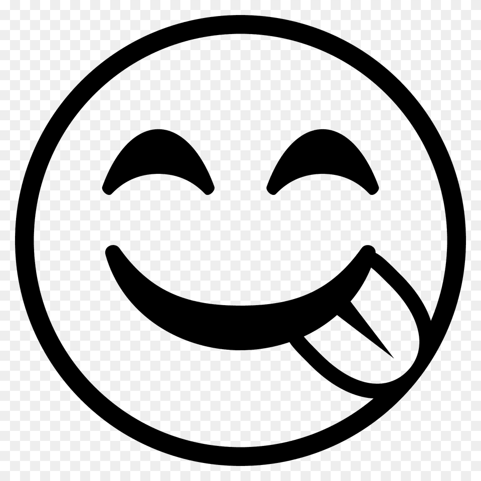Face Savoring Food Emoji Clipart, Logo, Symbol Png Image