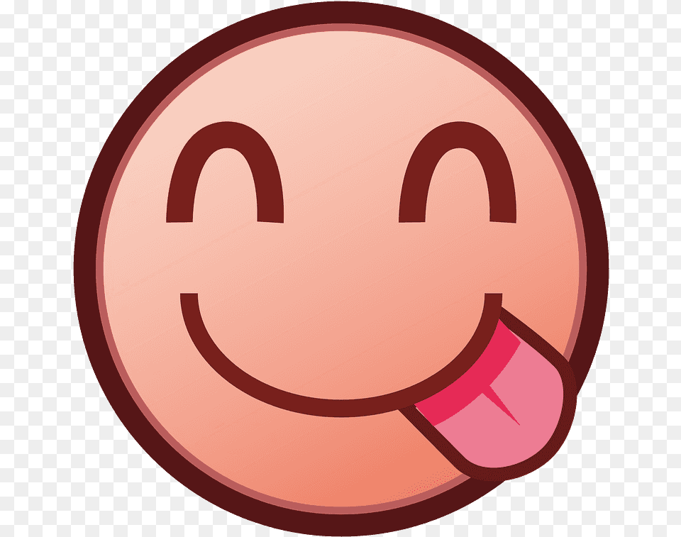 Face Savoring Food Emoji Clipart Happy Png Image