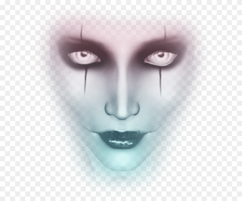 Face Scary Mask Gradient Transparent Horror Face, Adult, Female, Head, Person Free Png Download