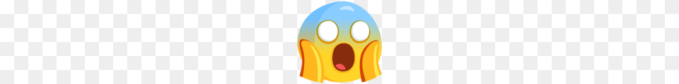 Face Screaming In Fear Emoji, Disk, Egg, Food Png Image