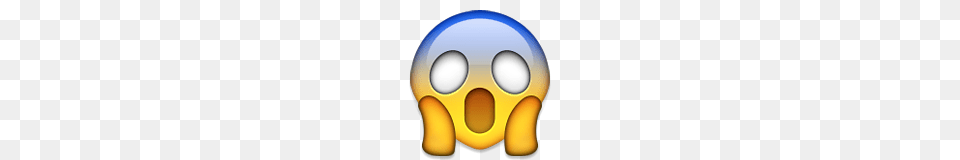 Face Screaming In Fear Emoji, Sphere, Disk, Ball, Football Free Png