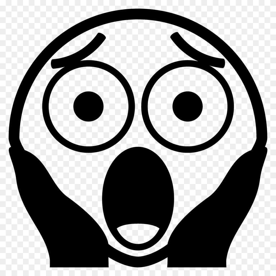 Face Screaming In Fear Emoji Clipart, Ammunition, Grenade, Weapon, Stencil Png