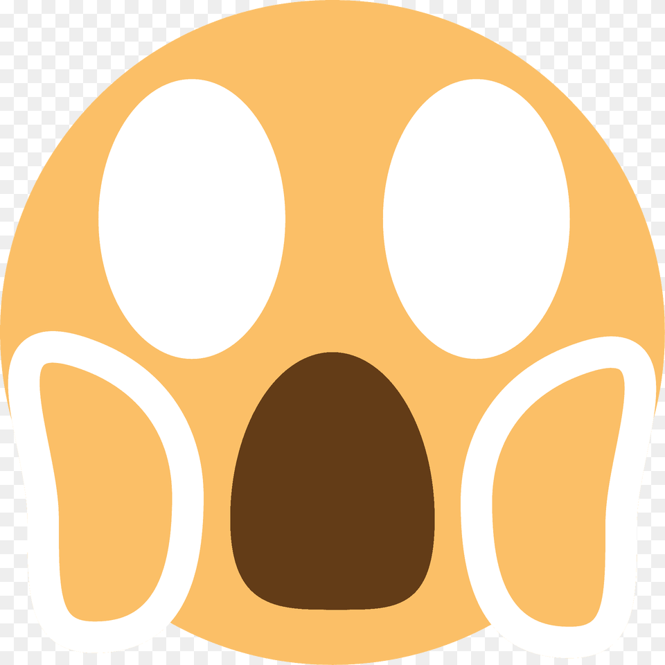 Face Screaming In Fear Emoji Clipart, Disk, American Football, Football, Person Png Image