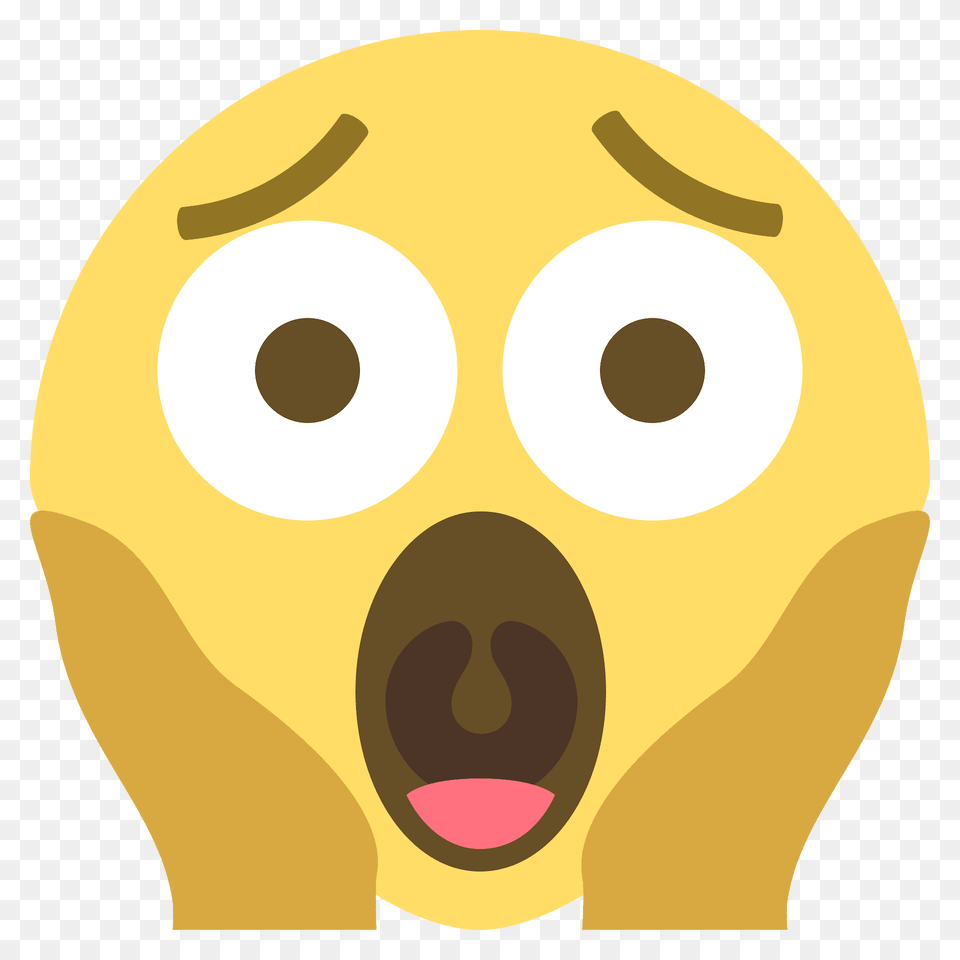 Face Screaming In Fear Emoji Clipart, Cap, Clothing, Hat, Swimwear Free Png