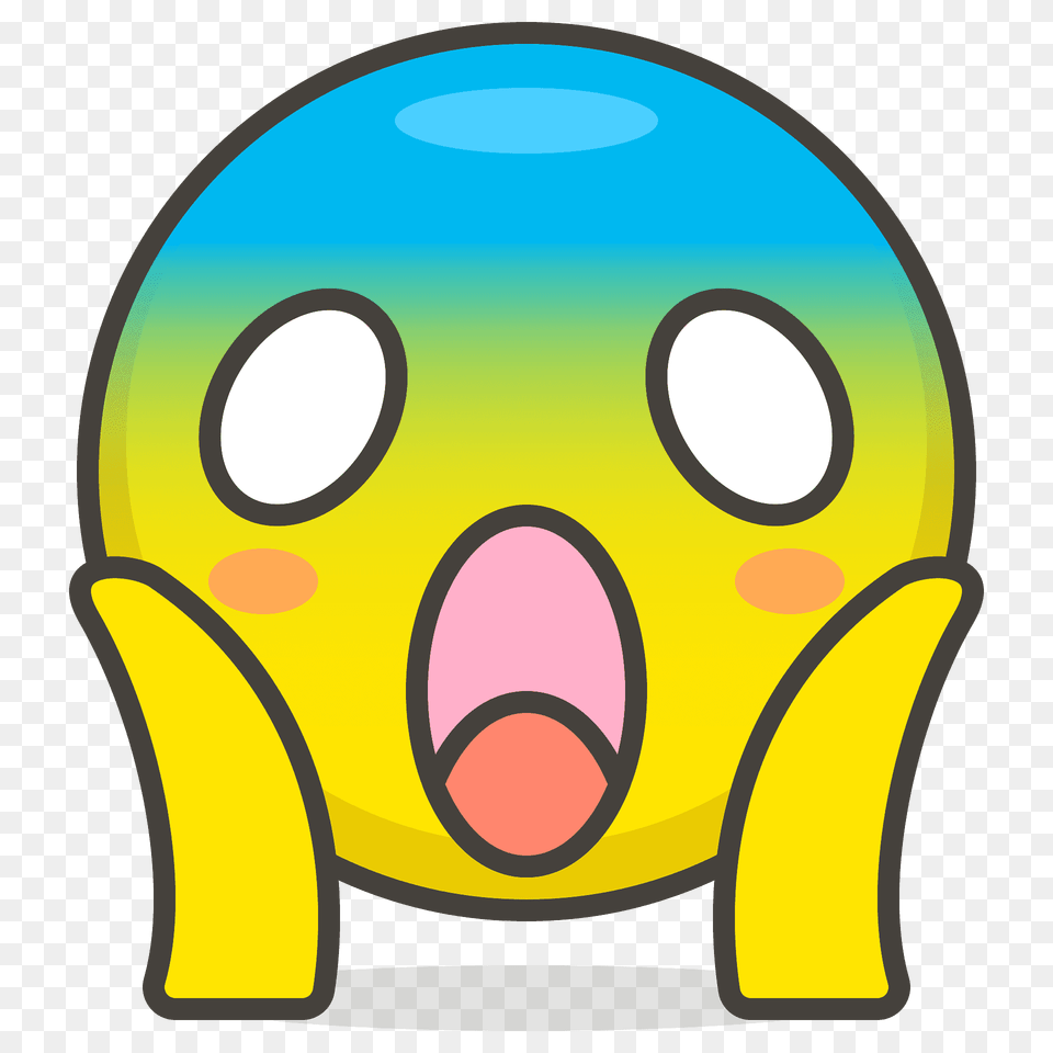 Face Screaming In Fear Emoji Clipart, Disk, Sphere Free Transparent Png