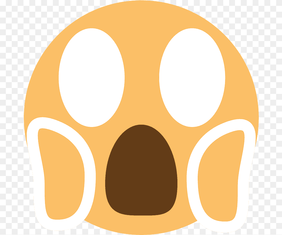Face Screaming In Fear Emoji Clipart Download Circle, Disk, American Football, Football, Person Png Image