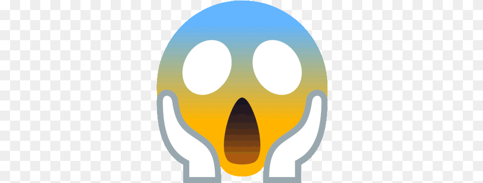 Face Screaming In Fear Joypixels Gif Fear Face Animated Gif Free Transparent Png