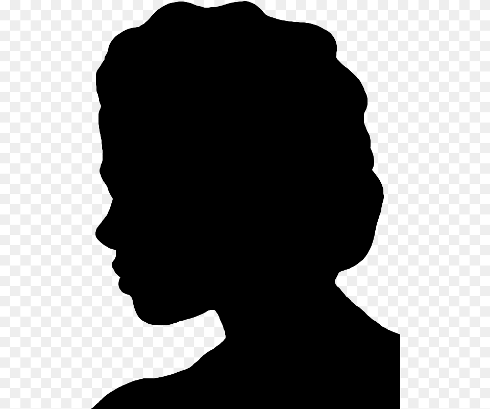 Face Silhouette Woman Woman Face Silhouette, Gray Free Png Download