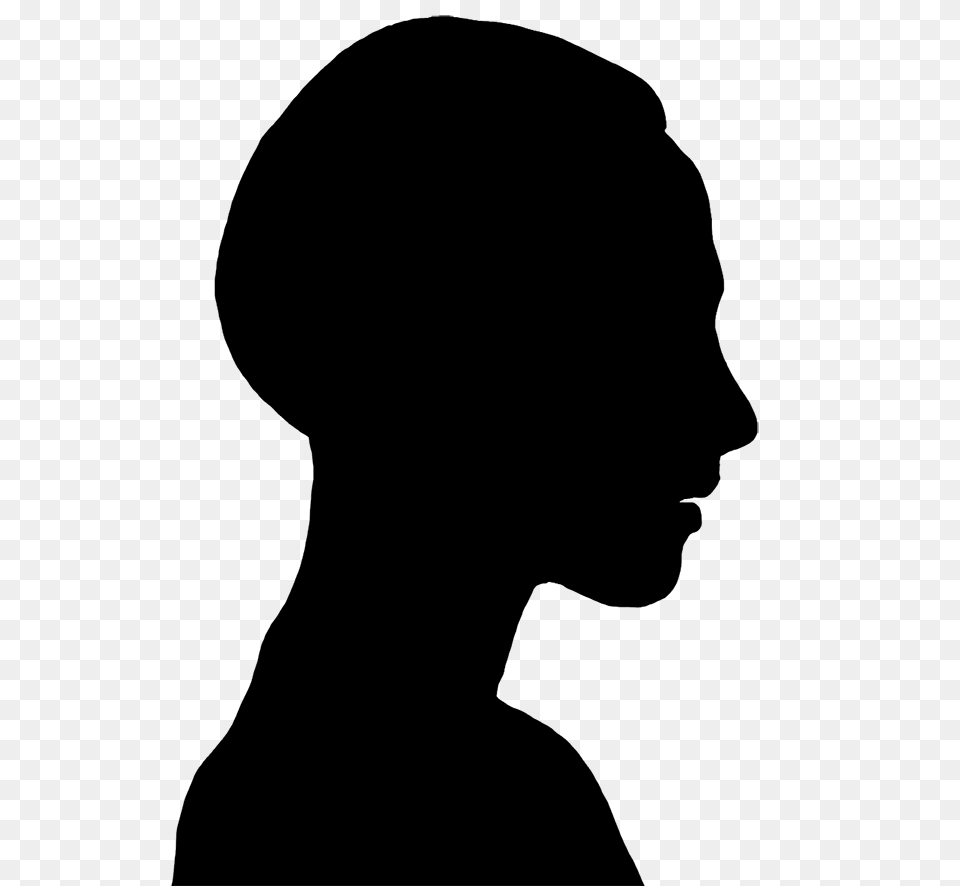 Face Silhouettes Of Men Women And Children Free Png