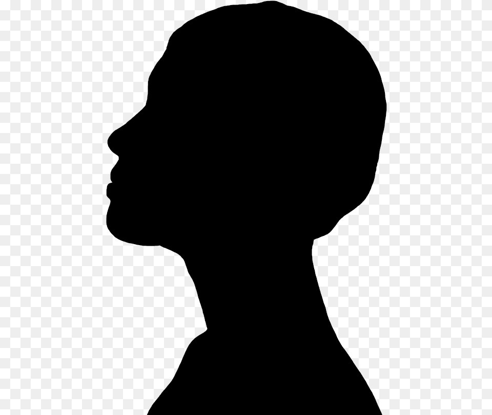 Face Silhouettes Of Men Women And Children Silhouette Profile Of Face, Gray Png