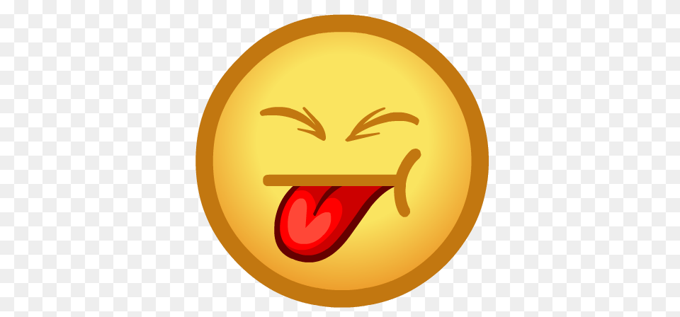 Face Sticking Out Tongue Gallery, Gold, Logo Png