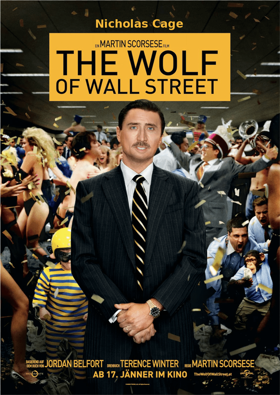 Face Swaps Wolf Of Wall Street Locandina, Woman, Adult, Advertisement, Poster Free Png