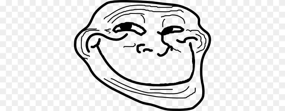 Face White Facial Expression Black And White Line Art Meme Troll Face, Baby, Person, Drawing, Head Free Png Download