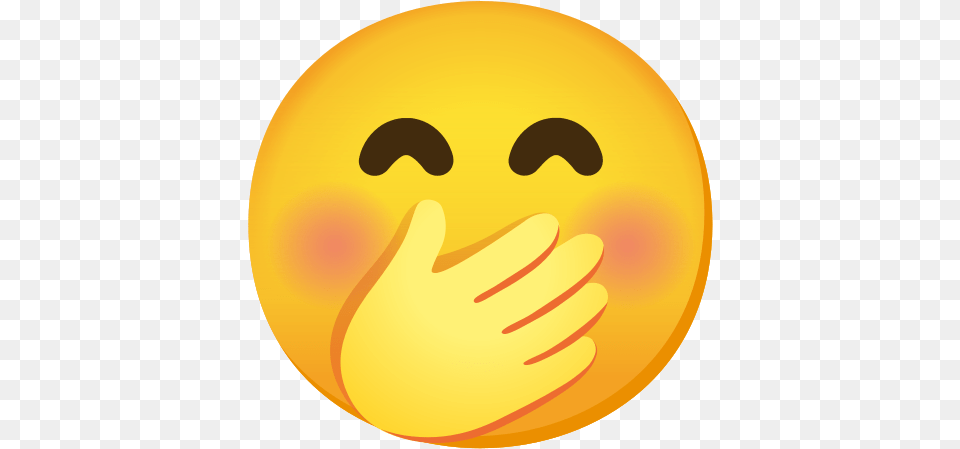 Face With Hand Over Mouth Emoji Android, Astronomy, Moon, Nature, Night Free Transparent Png