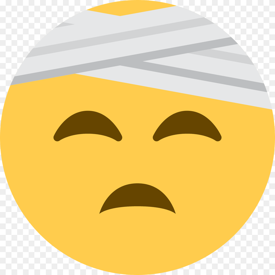 Face With Head Bandage Emoji Clipart, Logo, Person, Astronomy, Moon Free Png